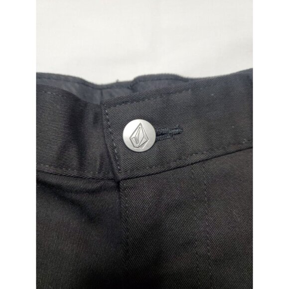 Volcom VMonty Men's Chino Shorts Size 30 Black Stretch Preppy Classic Black Surf - Picture 3 of 11